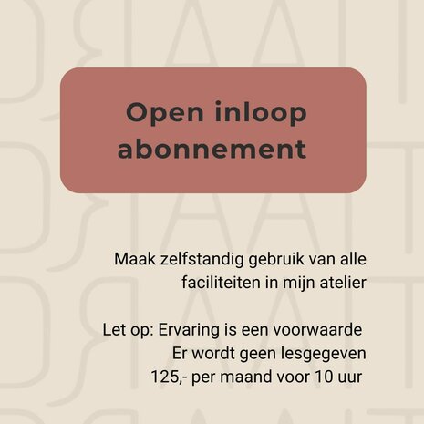 Open Inloop abonnement